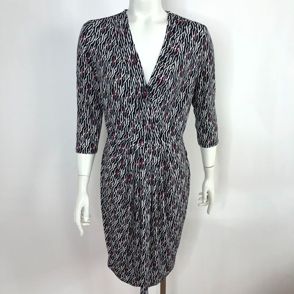 White House Black Market NEW Medium Faux Wrap Pleated Women's Midi Length Dress